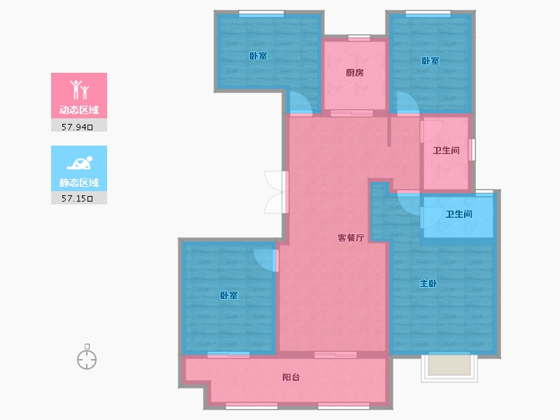 河北省-邢台市-宁晋天一府-116.00-户型库-动静分区