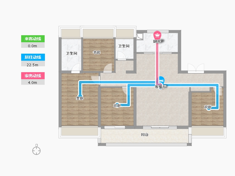 江苏省-扬州市-九龙湾珑著-103.20-户型库-动静线