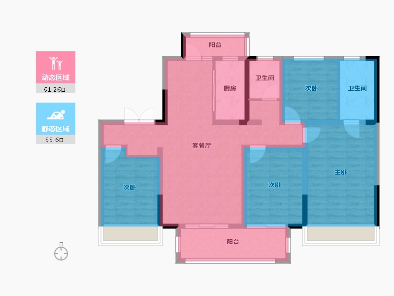 河南省-许昌市-恒达君御府-96.00-户型库-动静分区