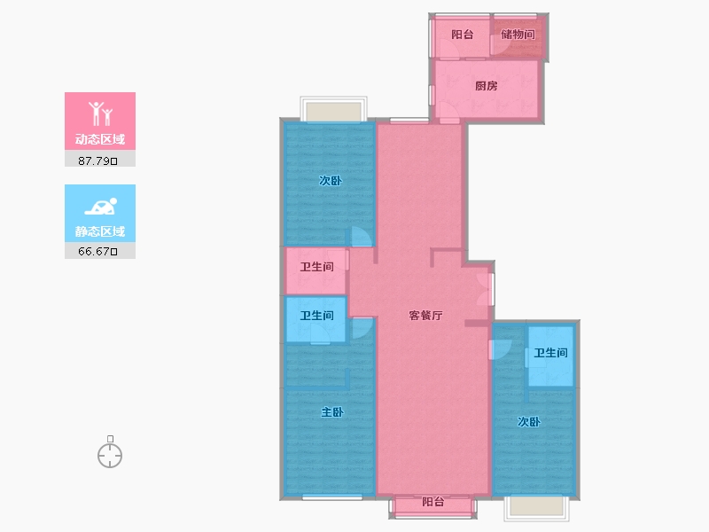 北京-北京市-富力城-120.00-户型库-动静分区