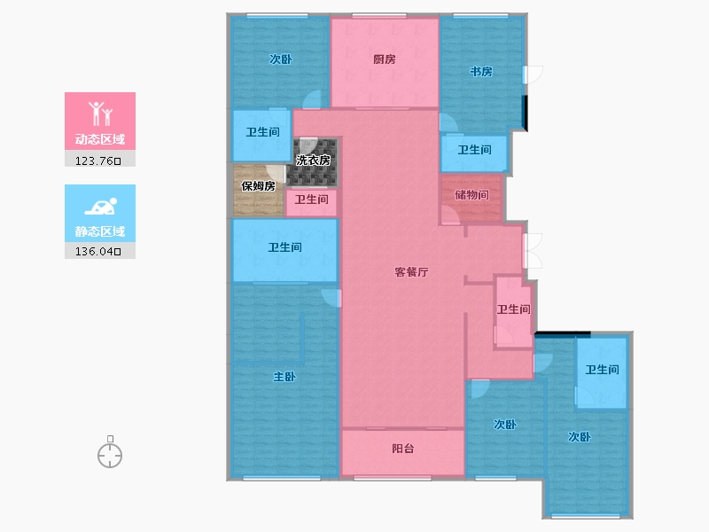 浙江省-杭州市-棠前嘉座-310.00-户型库-动静分区