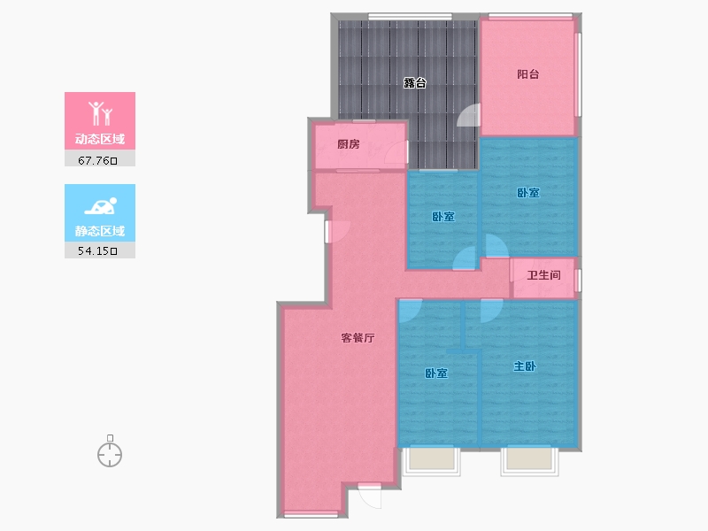 山东省-临沂市-沂龙湾润园-133.00-户型库-动静分区