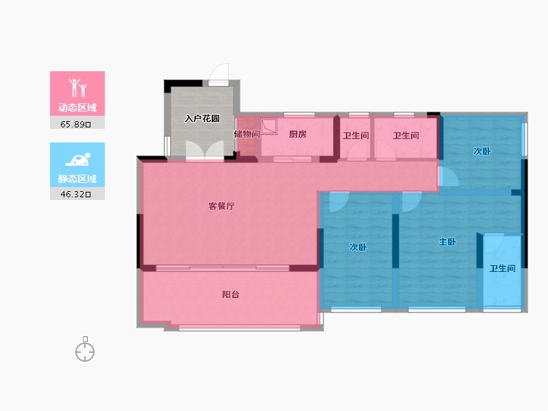 四川省-宜宾市-邦泰誉江境-113.00-户型库-动静分区