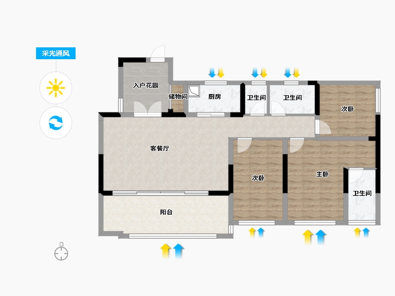 四川省-宜宾市-邦泰誉江境-113.00-户型库-采光通风