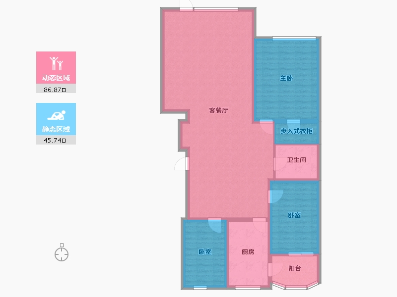 辽宁省-沈阳市-世纪龙苑-143.00-户型库-动静分区