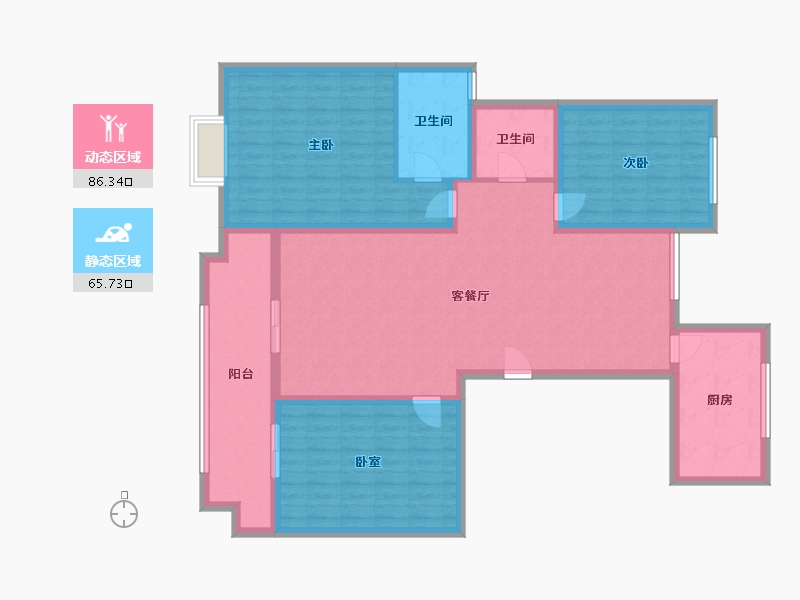 河南省-新乡市-中铁八局辉县市灾后重建城南安置区-138.00-户型库-动静分区