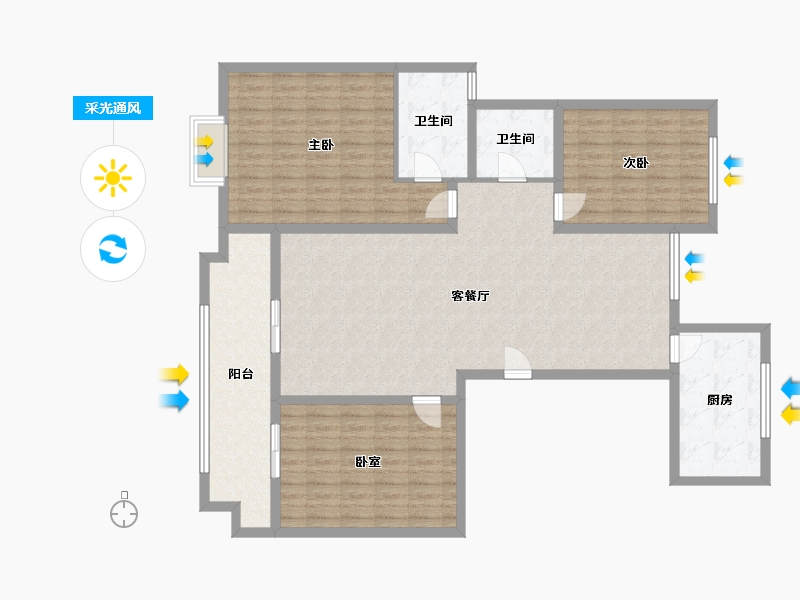 河南省-新乡市-中铁八局辉县市灾后重建城南安置区-138.00-户型库-采光通风