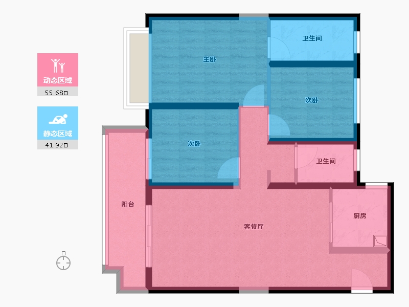 江苏省-宿迁市-中南紫云集-96.00-户型库-动静分区