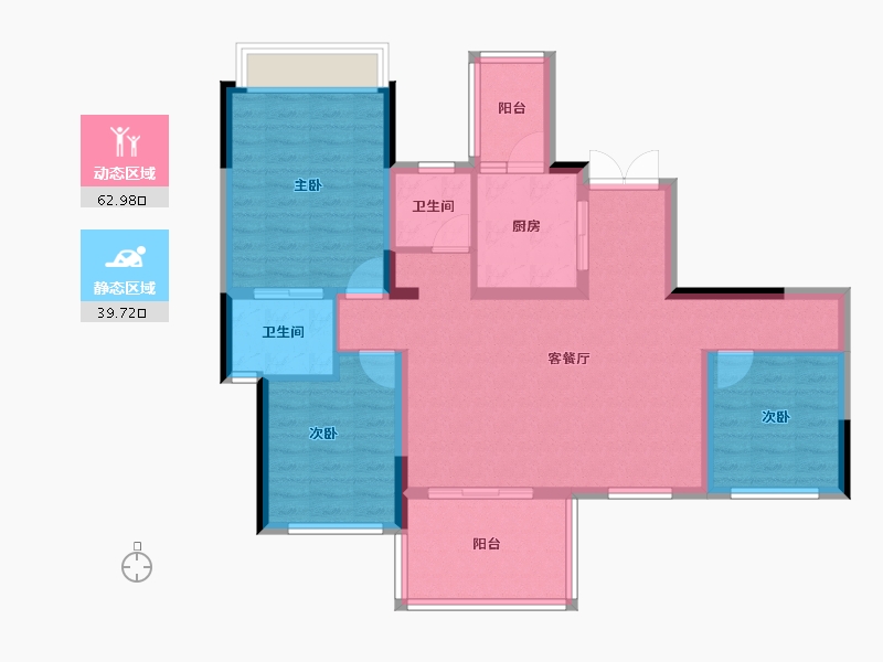 四川省-成都市-幸福桥TOD幸福拾光-103.20-户型库-动静分区