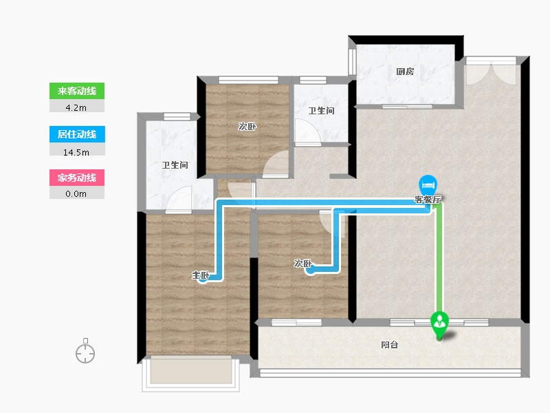 陕西省-西安市-中粮大悦未来城-103.82-户型库-动静线