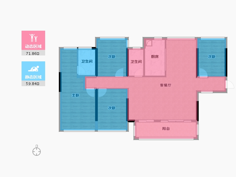 广西壮族自治区-南宁市-轨道云著-103.20-户型库-动静分区