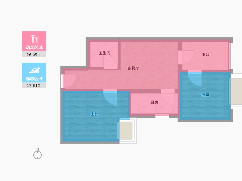 四川省-泸州市-玖臣壹品-45.34-户型库-动静分区