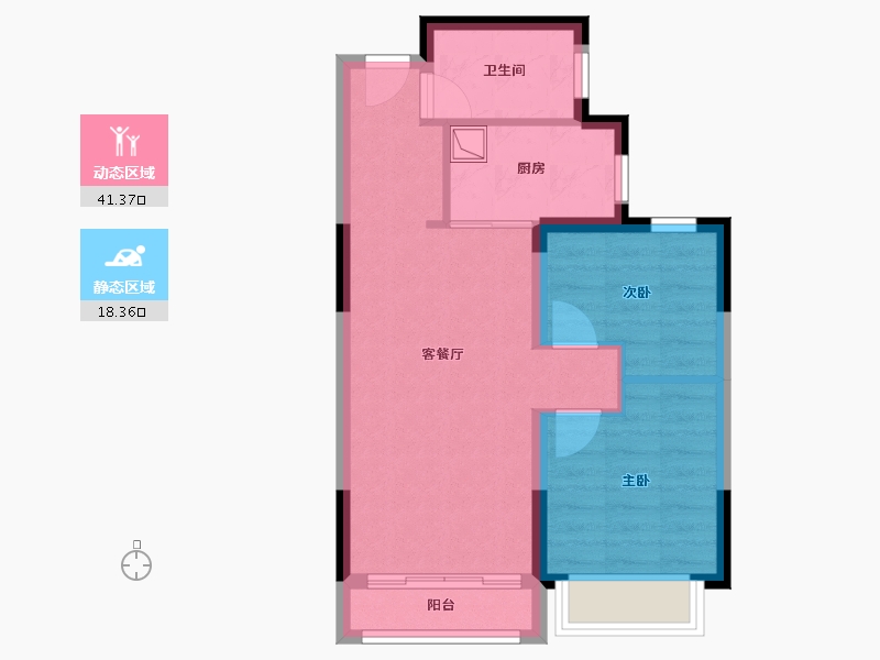 新疆维吾尔自治区-乌鲁木齐市-保利堂悦-65.99-户型库-动静分区