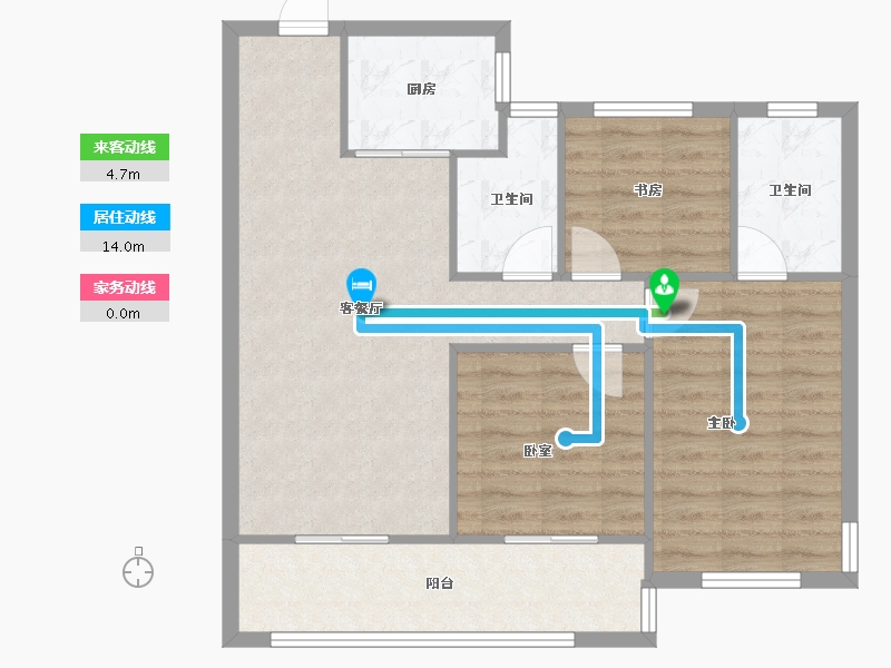 浙江省-嘉兴市-凌云府-79.45-户型库-动静线