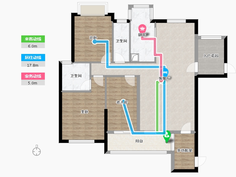 广东省-江门市-万冠雅廷湾-108.40-户型库-动静线