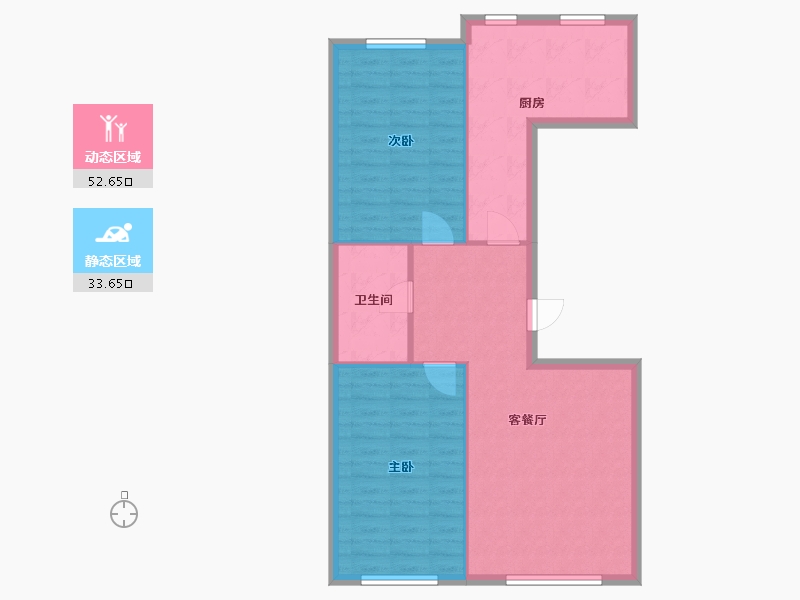 黑龙江省-佳木斯市-三江广场-72.00-户型库-动静分区