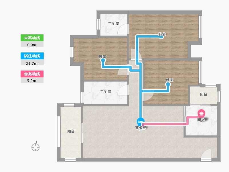 四川省-成都市-佰盛隆湖盛璟二期-95.24-户型库-动静线