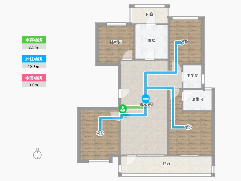 江苏省-苏州市-中锐星奕湾-100.00-户型库-动静线