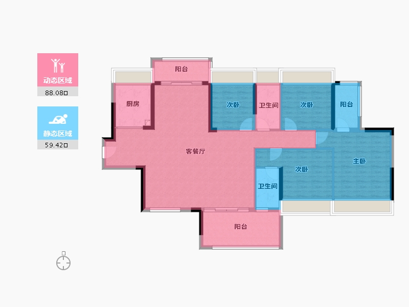 广东省-云浮市-祥利华府-130.42-户型库-动静分区