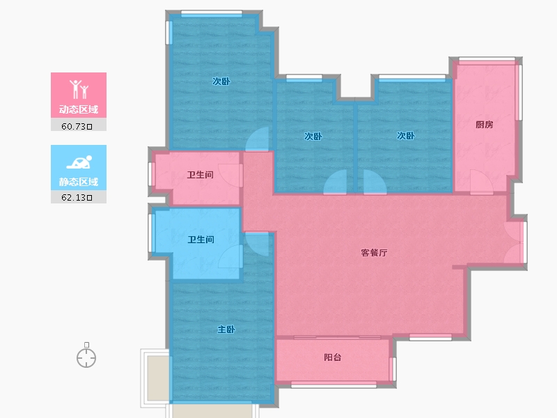 四川省-成都市-南城都汇-汇尚园-114.40-户型库-动静分区