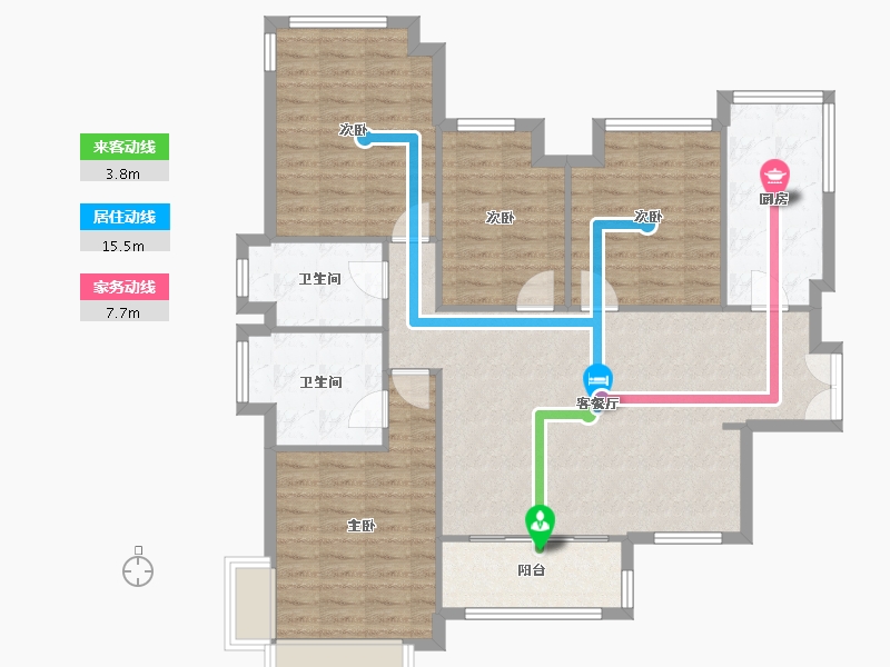 四川省-成都市-南城都汇-汇尚园-114.40-户型库-动静线