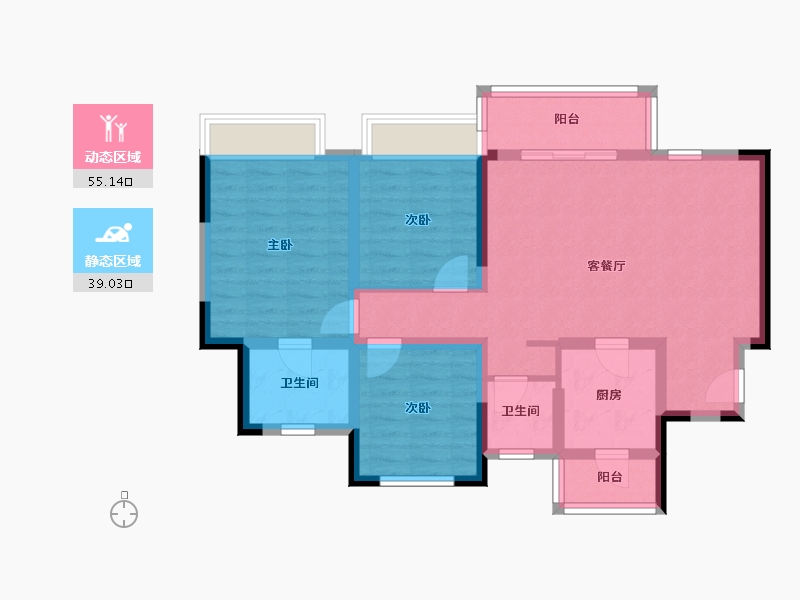 四川省-成都市-大发融悦和府-90.10-户型库-动静分区