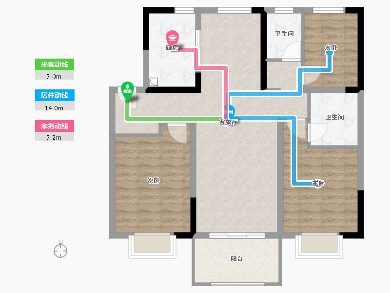 江苏省-南京市-大地伊丽雅特湾-78.40-户型库-动静线