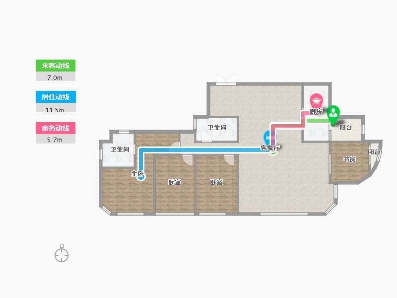 重庆-重庆市-香港置地启元-132.00-户型库-动静线