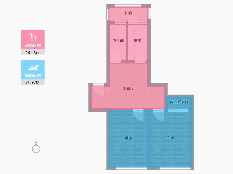 辽宁省-沈阳市-李官小区-46.00-户型库-动静分区