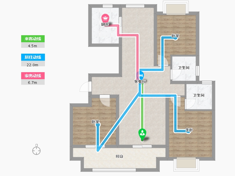 河南省-南阳市-财富新城-97.60-户型库-动静线