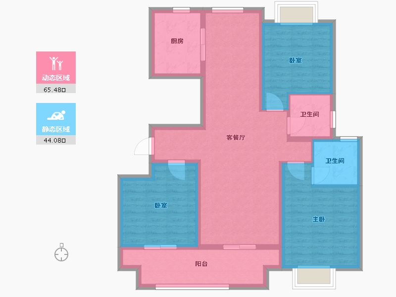 河南省-南阳市-财富新城-97.60-户型库-动静分区