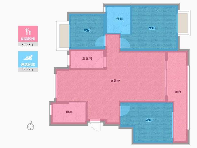 江西省-南昌市-赣电洪府-200.00-户型库-动静分区