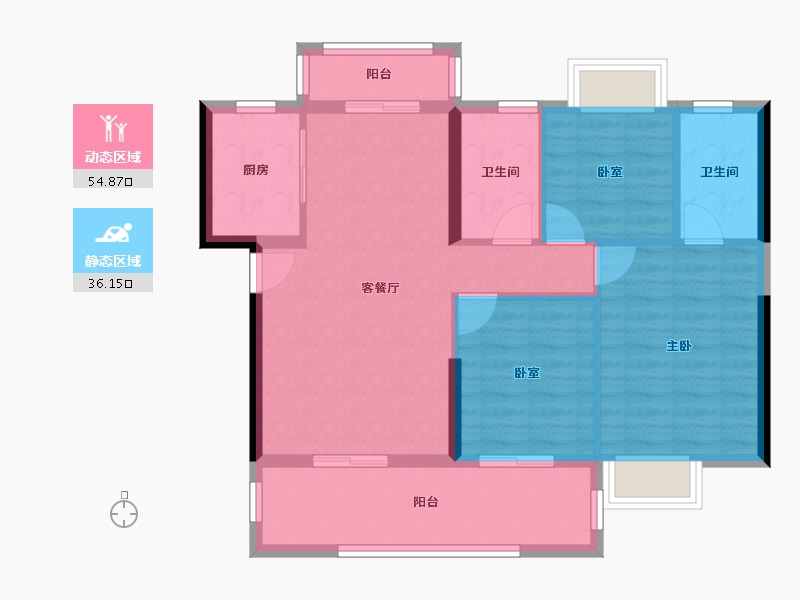 广东省-阳江市-建华翡翠城-83.35-户型库-动静分区