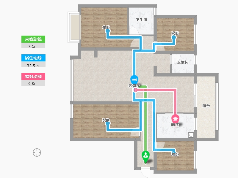 湖南省-衡阳市-金悦学府-97.65-户型库-动静线