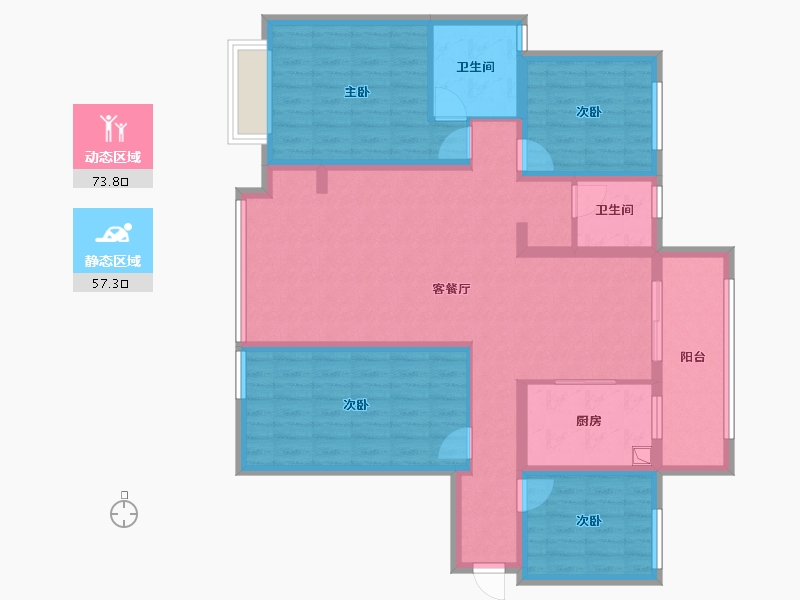 湖南省-衡阳市-金悦学府-97.65-户型库-动静分区