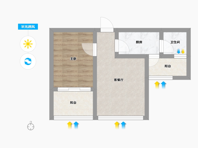 广东省-深圳市-花好园-31.60-户型库-采光通风