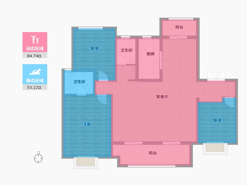 四川省-眉山市-领地凯旋国际公馆-119.20-户型库-动静分区