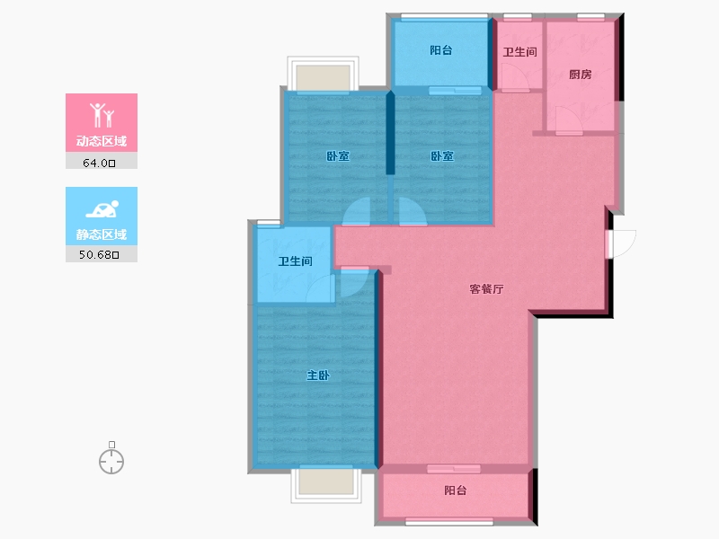 广东省-汕头市-香域滨江-103.25-户型库-动静分区