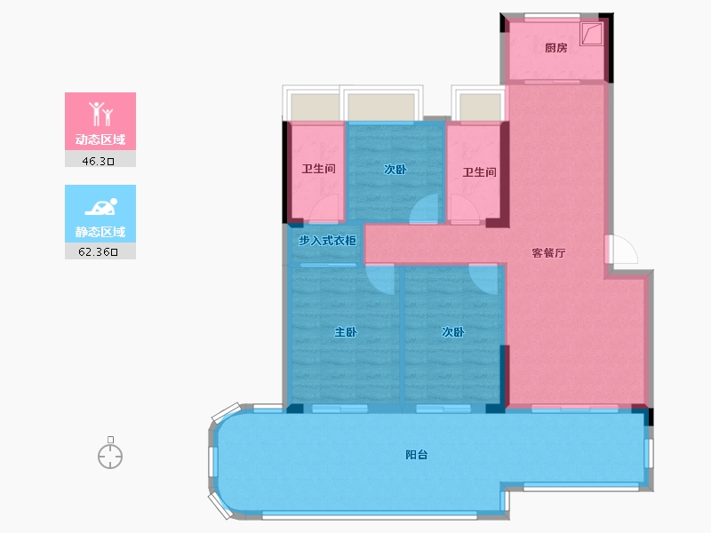 湖北省-黄冈市-孝感九里-98.27-户型库-动静分区