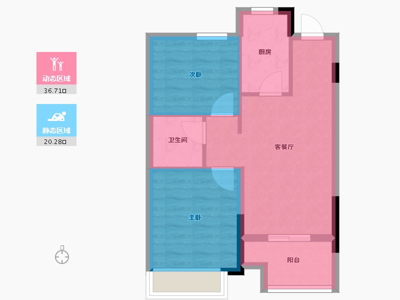 浙江省-嘉兴市-工联·云悦府-50.74-户型库-动静分区