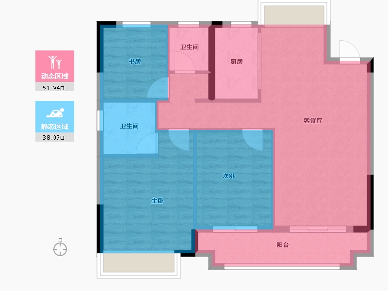 浙江省-嘉兴市-工联·云悦府-81.51-户型库-动静分区