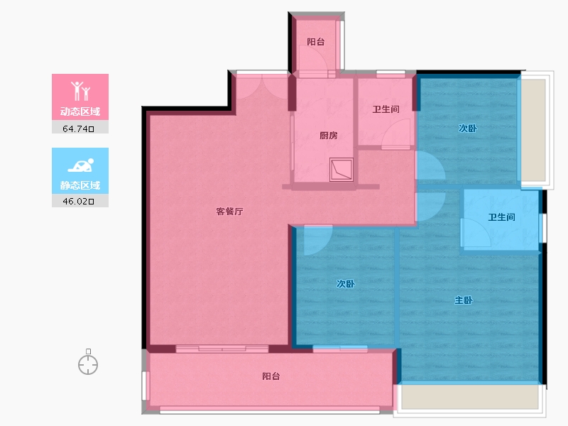 广东省-深圳市-凌云华府-100.00-户型库-动静分区