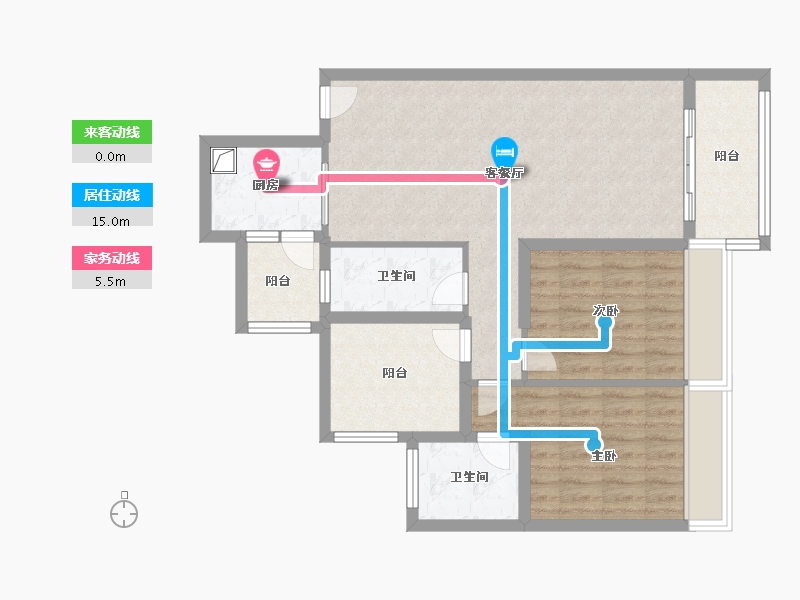 广东省-佛山市-禅城城建·春风里-83.20-户型库-动静线