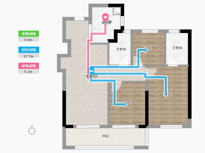 福建省-宁德市-富春云玺-71.20-户型库-动静线