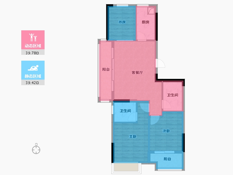 浙江省-嘉兴市-工联·云悦府-70.56-户型库-动静分区