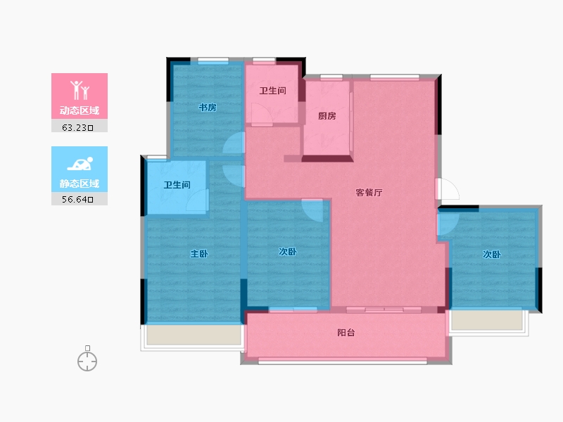 浙江省-绍兴市-上品学府-108.55-户型库-动静分区