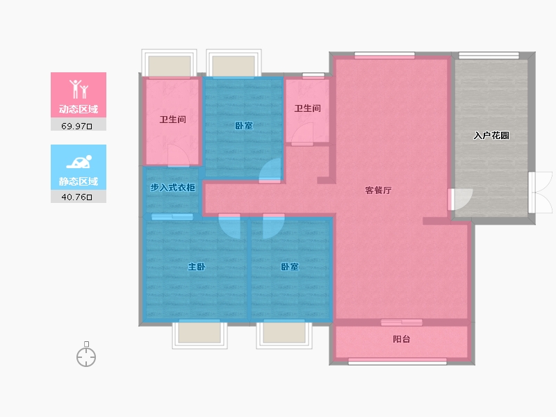 湖南省-常德市-十里外滩-善瑞府-104.00-户型库-动静分区