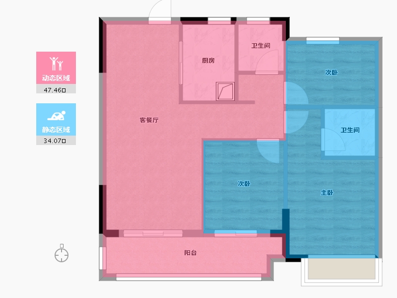 浙江省-嘉兴市-工联·云悦府-73.23-户型库-动静分区