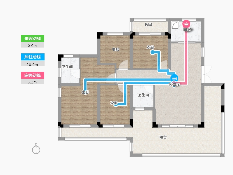 浙江省-绍兴市-上品学府-105.60-户型库-动静线