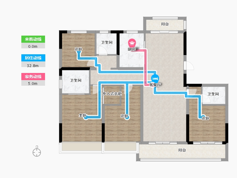 浙江省-绍兴市-上品学府-135.19-户型库-动静线